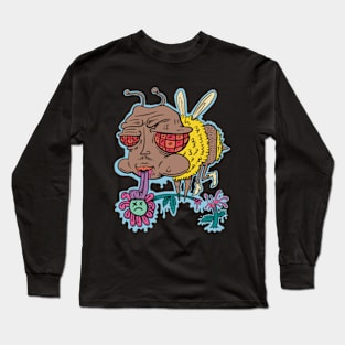 Weird Bee Licking a Flowering Long Sleeve T-Shirt